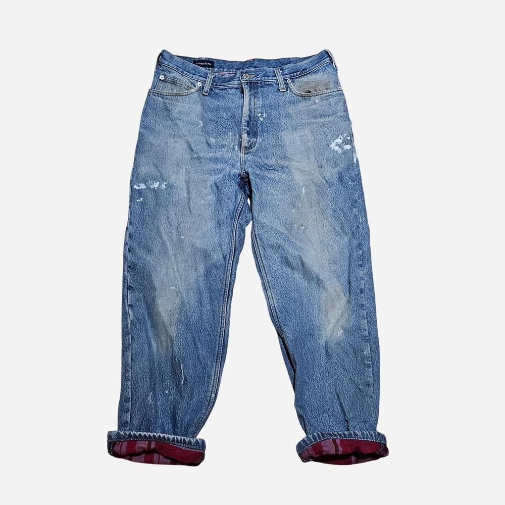 y2k cottagecore grunge distressed thrashed flannel lined jeans
